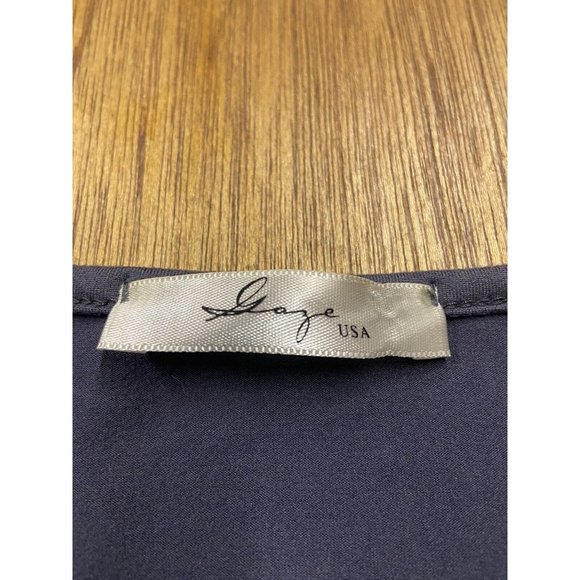 Gaze USA Women's Gray Viscose Stretch Top Blouse Small - Picture 2 of 5